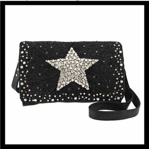 Mary Frances Stardust Genuine Leather Embellished Crossbody Bag BRAND NEW